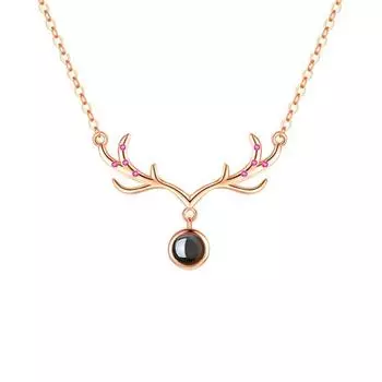 Ожерелье проекта Yilu You с подвеской в виде рогов лося женского пола, цепочка на ключицу