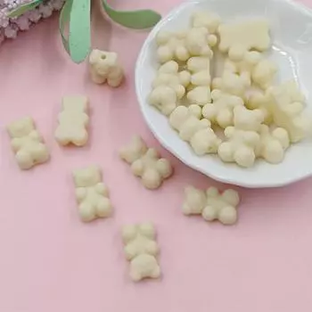 Ожерелье резиновые 18*11 мм свободные бусины для изготовления ювелирных изделий браслеты милый медведь бусины 20 шт. сплошной цвет в форме медведя DIY 11*18mm 20Pcs разноцветный