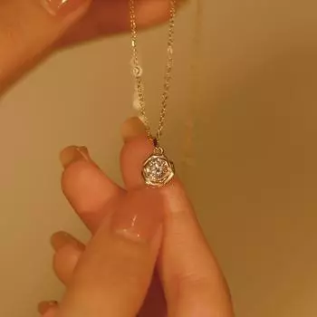 Ожерелье Rose Ins для женщин из стерлингового серебра 925 пробы с бриллиантами, особый интересный дизайн, легкая роскошная цепочка на ключицу 925