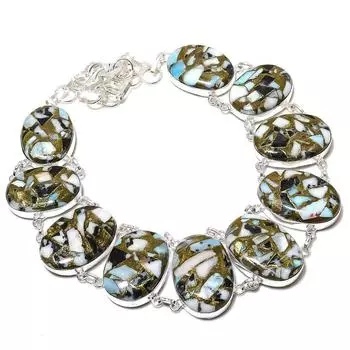 Ожерелье ручной работы из стерлингового серебра 925 пробы с натуральным камнем зебровой яшмы 18 дюймов m0H44