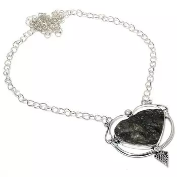 Ожерелье ручной работы из стерлингового серебра 925 пробы с натуральным лабрадоритом 18 дюймов g4f03