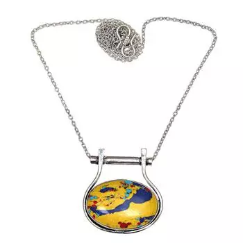 Ожерелье ручной работы с драгоценными камнями из мозаики и яшмы на День матери, 20 дюймов