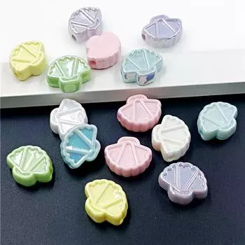 Ожерелье ручной работы с УФ-ослеплением, ювелирные аксессуары, стереовентилятор, свободные бусины, материал ручной работы, браслет, 5 шт., мода «сделай сам» разноцветный