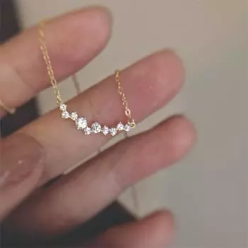 Ожерелье S925 Sterling Silver Smile для женщин, легкая, роскошная, изысканная и простая, с бриллиантами, высококачественная цепочка для ключицы 925