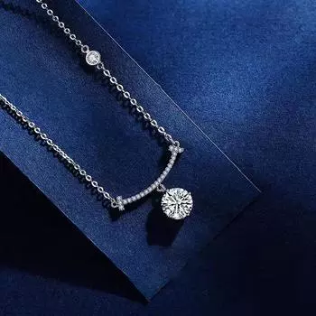 Ожерелье S925 стерлингового серебра с каратами Smile для женщин, легкое, роскошное, дизайн Minority 925