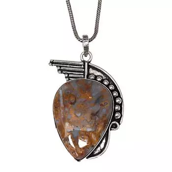 Ожерелье с агатом и драгоценными камнями, ювелирное изделие ручной работы, 2 дюйма