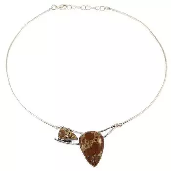 Ожерелье с американским яшмовым драгоценным камнем в подарок для матери, ювелирные изделия 16 дюймов