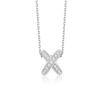 Ожерелье с английской буквой X для женщин, простая студенческая подвеска в стиле ключицы, цепочка на шею