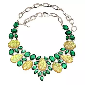 Ожерелье с австралийским опалом и изумрудом, драгоценный камень, подарок на день рождения, серебряные украшения 18-20