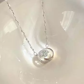 Ожерелье с бьющимся сердцем Double G Double C Niche High-end Clavicle Chain Gift Girlfriend Birthday