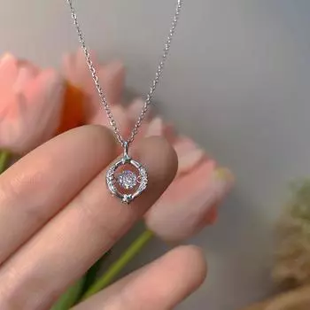 Ожерелье с бьющимся сердцем, женское, легкое, роскошное, нишевое, дизайн, Sense Flash, бриллиантовая звезда, сердце, ключичная цепочка, ожерелье из нержавеющей стали