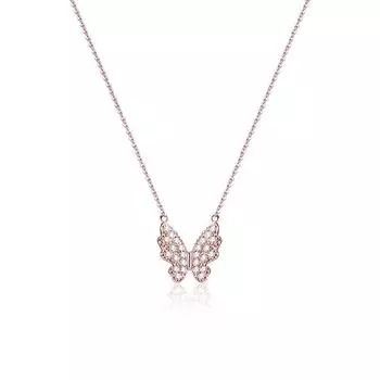 Ожерелье с бабочкой для женщин, легкая роскошная супер фея, стиль светской львицы, цепочка на ключицу, аксессуары для свитера