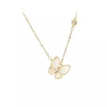 Ожерелье с бабочкой для женщин, оригинальное качество, элегантные милые подвески, ожерелья, брендовые ювелирные изделия