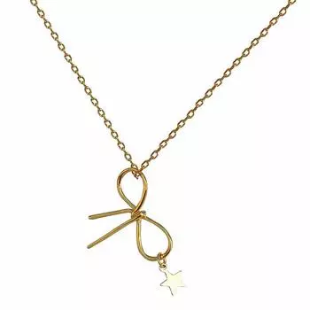 Ожерелье с бабочкой и звездой, женская корейская версия, минималистичная, студенческая, лесная серия, подруга, маленькая свежая, ключичная цепочка