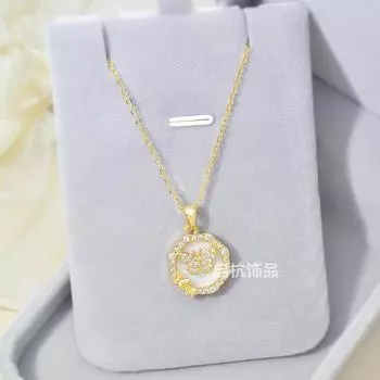 Ожерелье с бабочкой Женская индивидуальность Универсальный тренд Темперамент Инкрустированная цирконием круглая ключичная цепочка ювелирные изделия