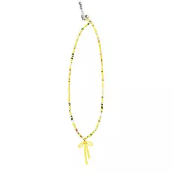 Ожерелье с бантом-бабочкой, кулон-бант, цепочка для ключицы, регулируемая длина, цепочка для шеи, цепочка для ключицы для женщин и девушек жёлтый