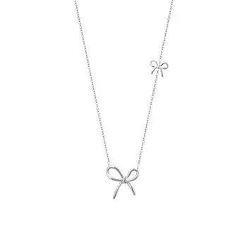 Ожерелье с бантом, маленькое и свежее, милое и симпатичное, универсальное и нишевая цепочка на ключицу