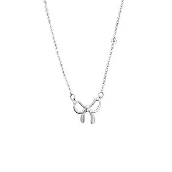 Ожерелье с бантом, маленькое, свежее, простое, милое, в стиле феи, универсальное, цепочка на ключицу