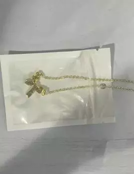 Ожерелье с бантом Женское Легкое Роскошное Дизайнерское Чувство Цепочка на ключицу Годовая Модная Цепочка на шею Темперамент