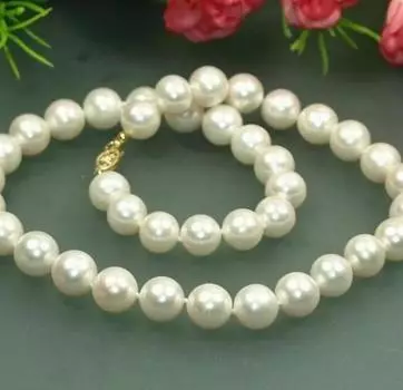 Ожерелье с белым жемчугом австралийских южных морей, 18 дюймов, 8–9 мм