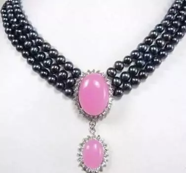 ОЖЕРЕЛЬЕ С БЕЛЫМ ЖЕМЧУГОМ в стиле барокко 18 ДЮЙМОВ, 8-9 мм