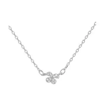 Ожерелье с бриллиантами и четырьмя листочками клевера для женщин, простое женское, небольшое, темпераментное, милое и нишевое, чувство леса