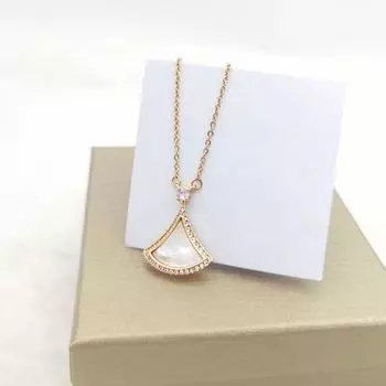 Ожерелье с бриллиантами Юбка Ожерелье-ракушка Ключичная цепочка