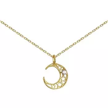Ожерелье с бриллиантами Moon Star Moon Hollow для женщин, корейская цепочка на ключицу, простая, модная, темпераментная