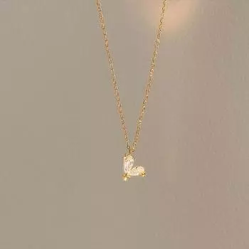 Ожерелье с бриллиантами в виде любящего сердца из стерлингового серебра S925, женская легкая роскошная высококачественная японская цепочка на ключицу с особым дизайном 925