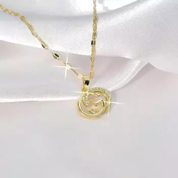 Ожерелье с буквой «двойная G» Wind High Sense Trend Изысканный кулон для женщин из титановой стали, цепочка на ключицу, аксессуары