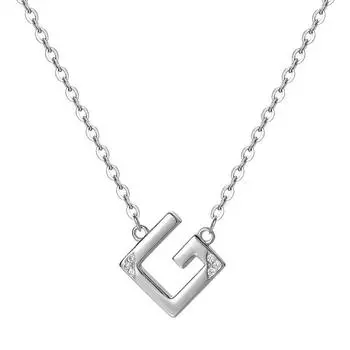 Ожерелье с буквой G и бриллиантовыми буквами на ключице, модная легкая роскошная нишевая дизайнерская цепочка на ключице