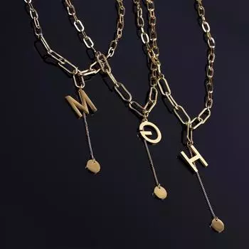 Ожерелье с буквой G, нишевый дизайн, цепочка на ключицу из титановой стали, новая цепочка для свитера G серебряный