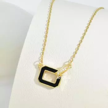 Ожерелье с буквой Q, женское, чувственное, трендовое, индивидуальное, геометрическое, подвесное, на ключицу, цепочка, ювелирное изделие