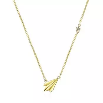 Ожерелье с бумажным самолетиком Женское Японское Стильное Простые Звезды Детское Ожерелье Романтические Аксессуары Короткое Ожерелье-Цепочка в виде Ключицы в виде Самолета copper