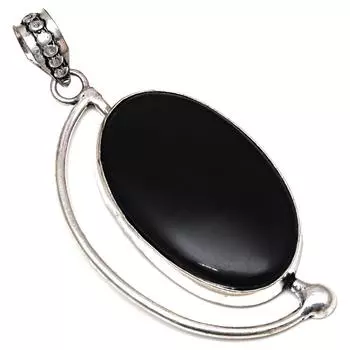 Ожерелье с черными камнями-спинальными камнями ручной работы в подарок для нее, ювелирные изделия 2,25 дюйма