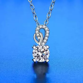 Ожерелье с четырьмя когтями в форме сердца с двойной любовью из стерлингового серебра S925, женская мода, высокое чувство 925