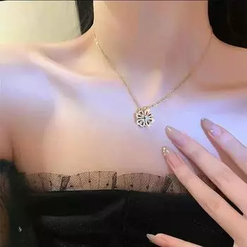 Ожерелье с четырьмя лепестками клевера Love, женское, серебро 925 пробы, одно украшение, две цепочки на ключицы, подарки на День святого Валентина.