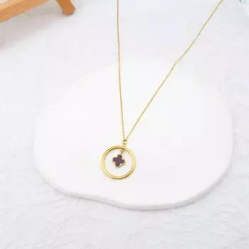 Ожерелье с четырьмя листами клевера на удачу для женщин, легкая роскошная модная эмалевая подвеска с капающим маслом, высококачественная универсальная цепочка на ключицу