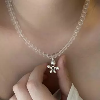 Ожерелье с цветами из стерлингового серебра S925, особый интересный дизайн, индивидуальность, высокое чувство 925