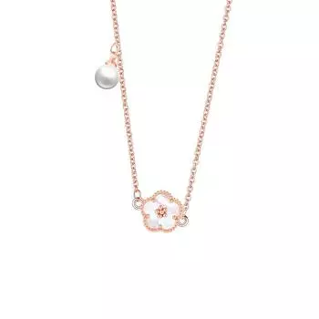 Ожерелье с цветком белого рябчика, женское, легкое, роскошное, нишевое, темпераментное, имитация жемчуга, цепочка на ключицу из нержавеющей стали