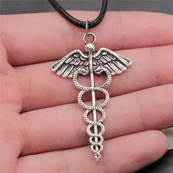 Ожерелье с драконом и змеей, автомобильный кулон, милая винтажная ювелирная цепочка, длина 45 + 4 см A25-1pcs-26x26mm