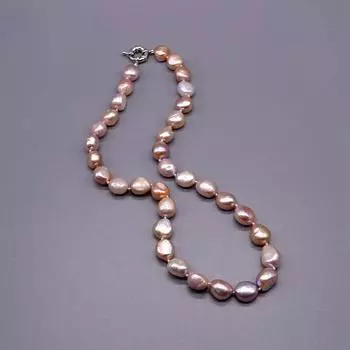 Ожерелье с фиолетовым жемчугом, натуральный цвет, жемчужное ожерелье в стиле барокко, ожерелье из бисера, женская рабочая одежда, подходящие ожерелья, подарки для мамы, женские ювелирные изделия 43cm фиолетовый