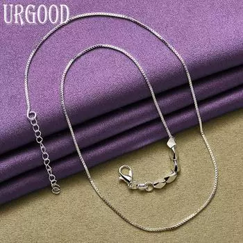 Ожерелье с геометрическим рисунком на цепочке из стерлингового серебра 925 пробы 50cm