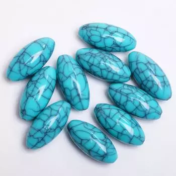 Ожерелье с геометрическим узором для изготовления ювелирных изделий своими руками, имитация бирюзы, 7 стильных подвесок, плоские круглые 11-25 мм, зеленый цвет, разделительные бусины, аксессуары, бусины Large Conical