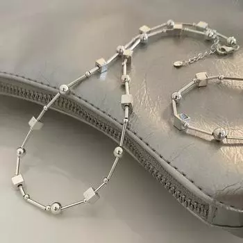 Ожерелье с геометрией из бисера для женщин и девочек, корейский дизайн, универсальное колье, оптовая продажа Bracelet 1