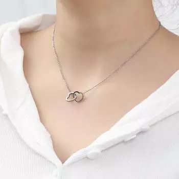 Ожерелье с гравировкой в виде цепочки из нержавеющей стали 18 карат с вакуумным гальванопокрытием из розового золота в форме буквы O с надписью «Любовь» в подарок девушке