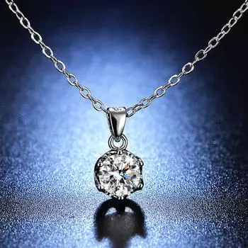 Ожерелье с имитацией моцареллы и бриллиантами в форме короны, женская корейская версия, инкрустированная бриллиантами корона с шестью когтями, цепочка на ключицу