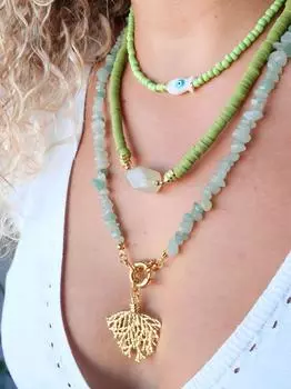 Ожерелье с камнем авантюрин