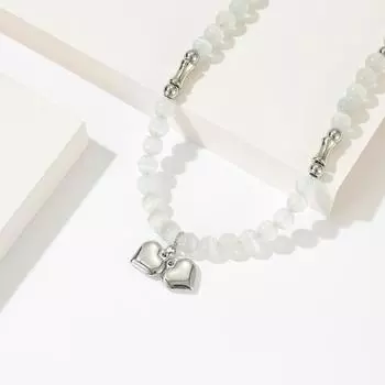 Ожерелье с камнем кошачий глаз, женский натуральный драгоценный камень, простой нишевый дизайн, аксессуар для холодного ветра, ювелирное ожерелье