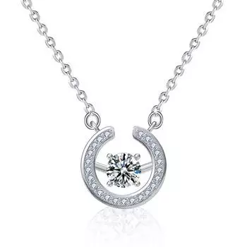 Ожерелье с камнем, оптовая продажа, Европа и США, кольцо из стерлингового серебра 925 пробы, кулон в форме воротника, подарок на день Святого Валентина